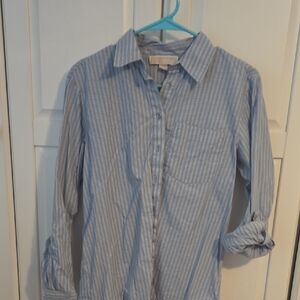 MICHAEL Michael Kors Blue Striped Blouse